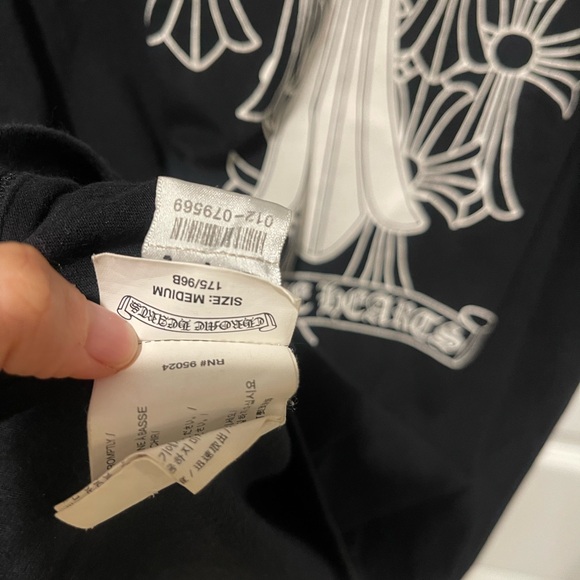 Chrome Hearts Black Tee with White Cross Design - Picture 4 of 4